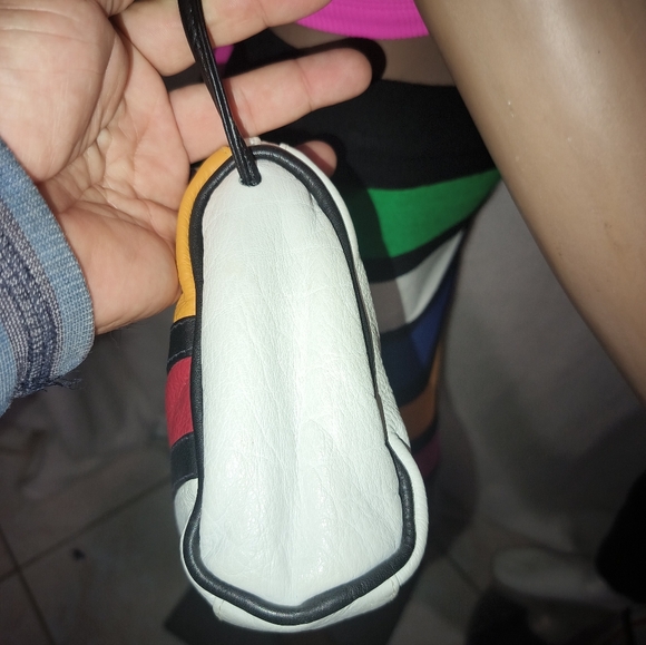 Unlisted Mondrian Multicolor Crossbody Leather Bag and Bongo Skirt Set. - Picture 6 of 16